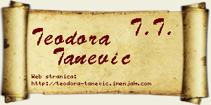 Teodora Tanević vizit kartica